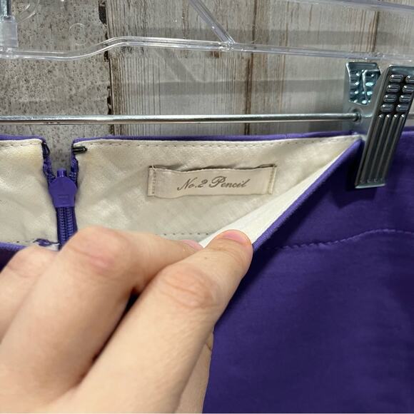 JCrew No. 2 Pencil Skirt Grape Purple Career - Picture 3 of 8